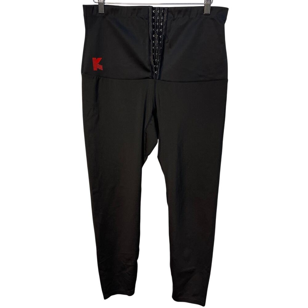 Red K Maternity Pants Size 2XL Black with hook &‎ eye closure